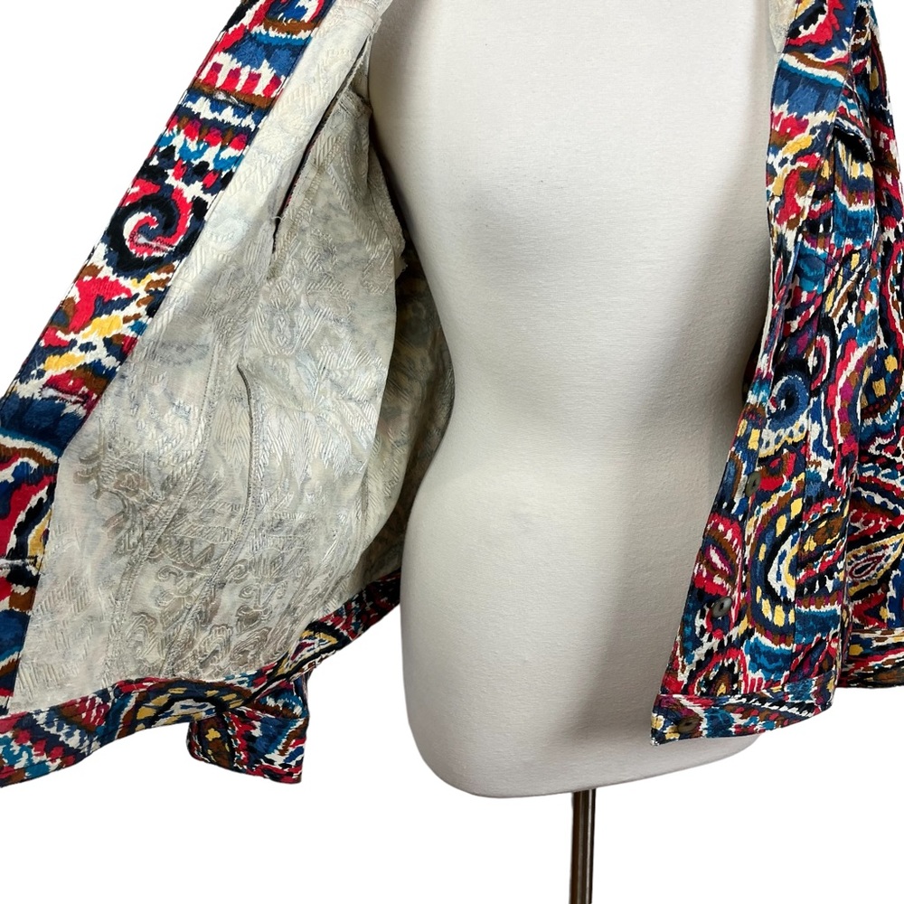 Ruby Rd. Woman Artsy Multicolored Paisley Jacket - Picture 11 of 16